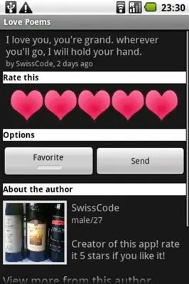 Love Poems android App screenshot 0